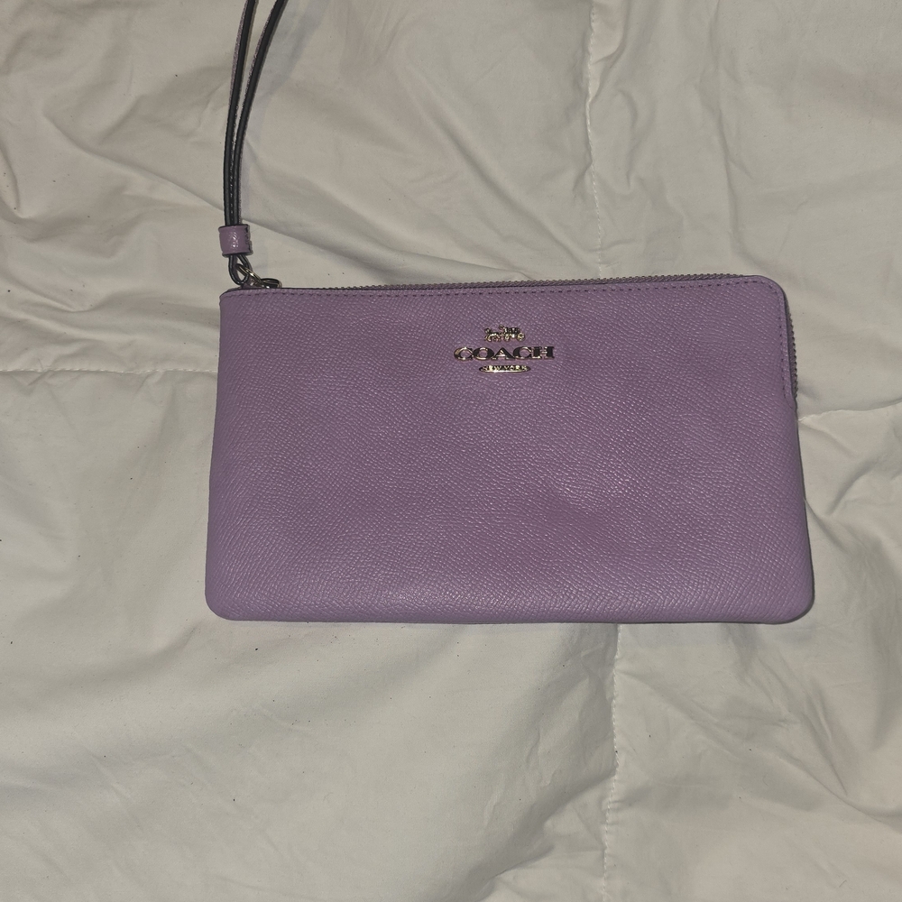 Coach Lavender Leather Wristlet